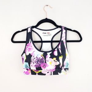 FILA • Technicolor Floral Roses Running Sports Bra